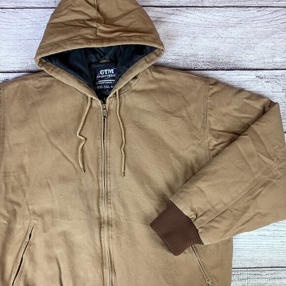 Vintage GTM Sportswear Brown Denim Heavy Work Coat - Picture 1 of 5